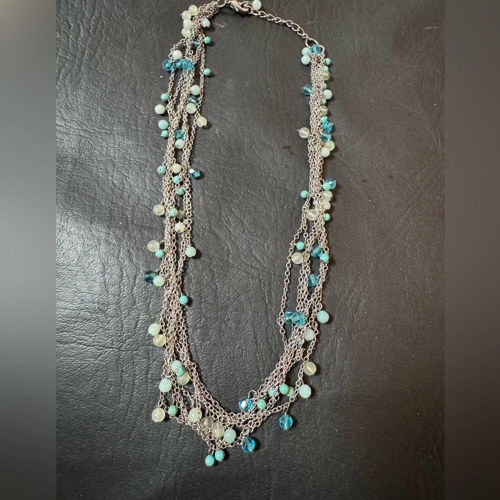 Unique 7 strand beaded necklace - Picture 2 of 4